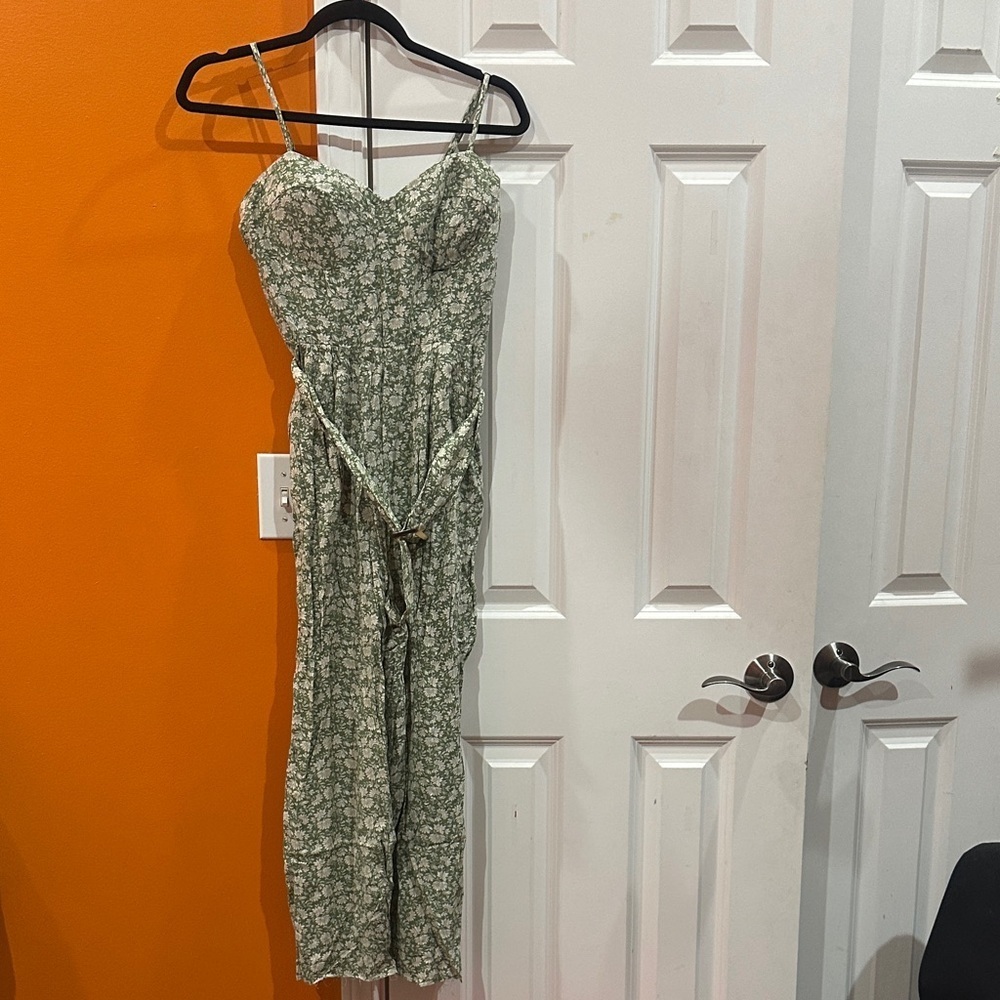 NWOT As U Wish Sage Floral Maxi Dress size S